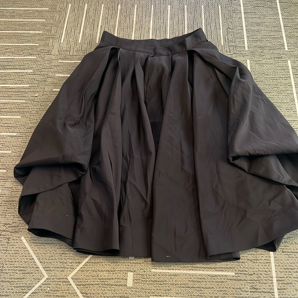 COS Black Pleated bubble Mid Length Skirt